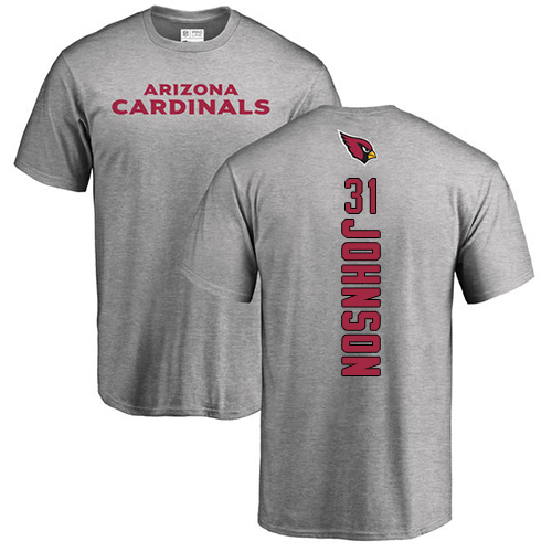 Arizona Cardinals Men Ash David Johnson Backer NFL Football #31 T Shirt->arizona cardinals->NFL Jersey